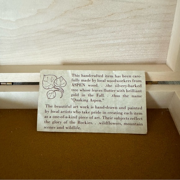 vintage 70s handmade aspen wood trinket jewelry box - Picture 9 of 11